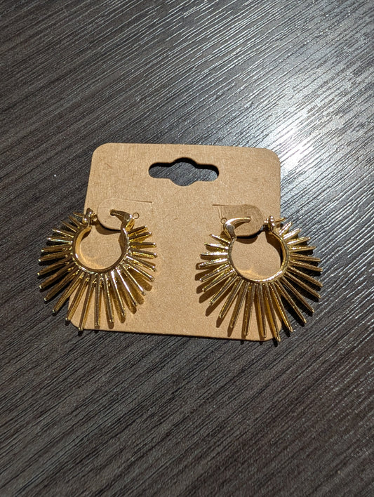 Sunburst Hoop Gold