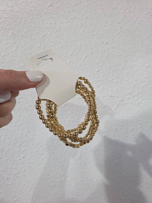 Gold Bead Bracelet Set