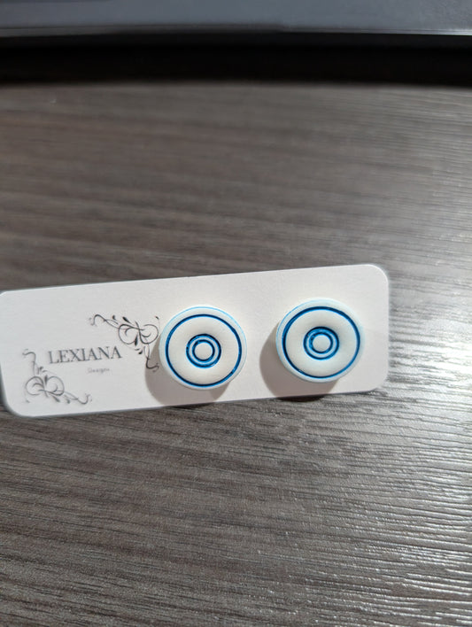 White Blue Stud