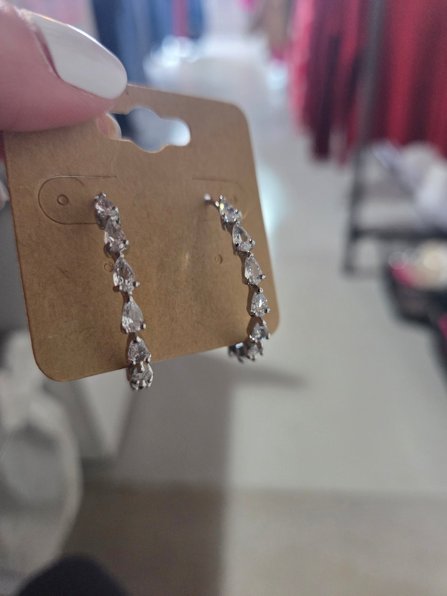 Clear Rhinestone Hoop