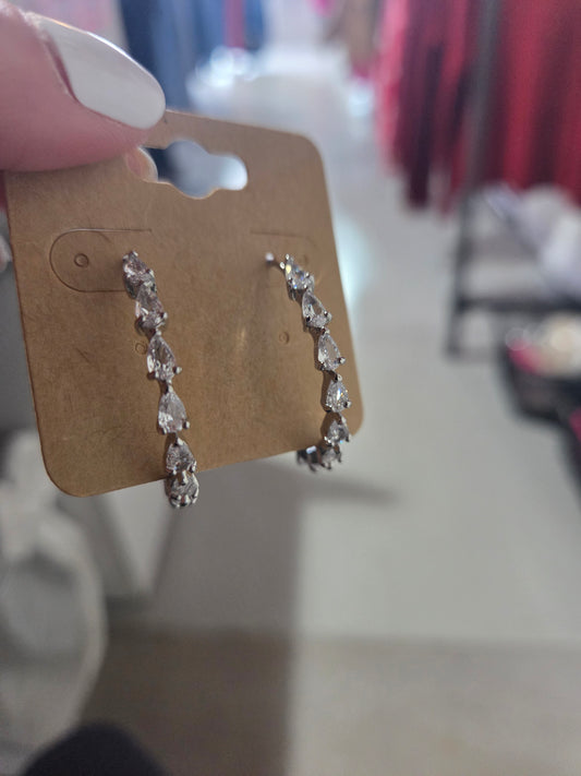 Clear Rhinestone Hoop