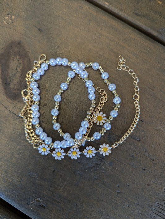 Sunflower Stacked Bracelet