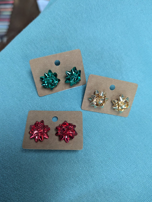 Christmas Bow Earring