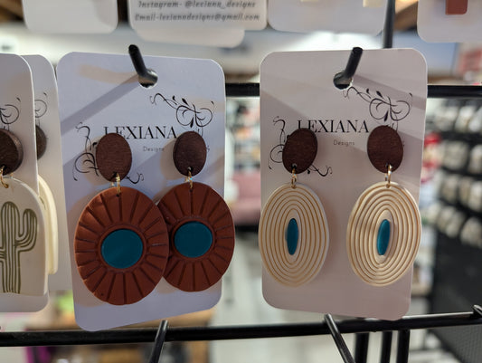 Textured Circle Earrings