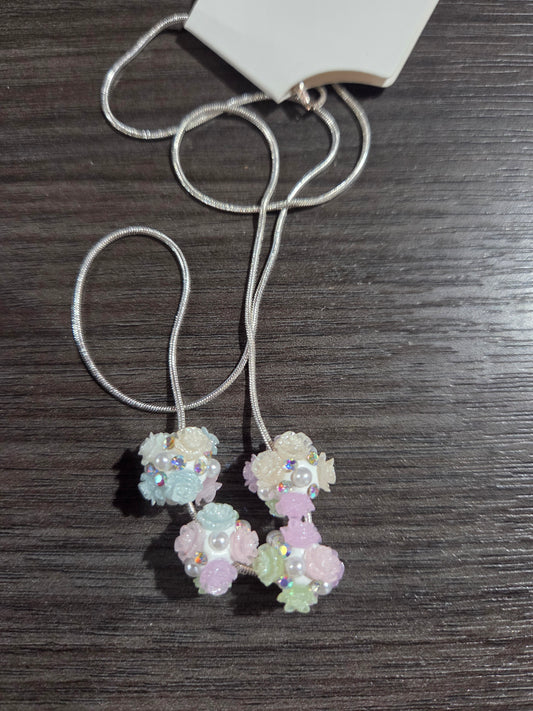 Pastel Rose Beaded Necklace