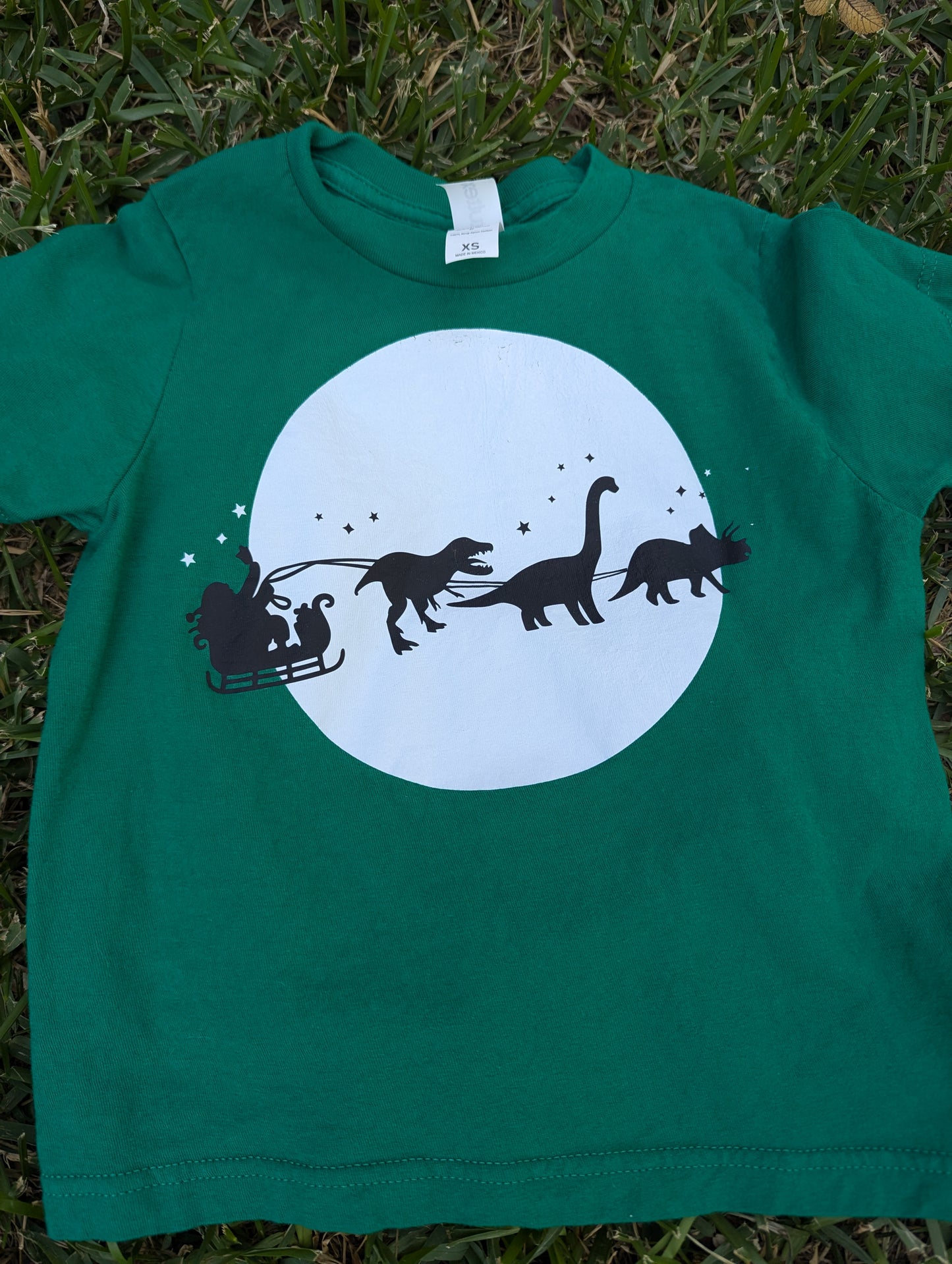 Dinosaur Santa Sleigh