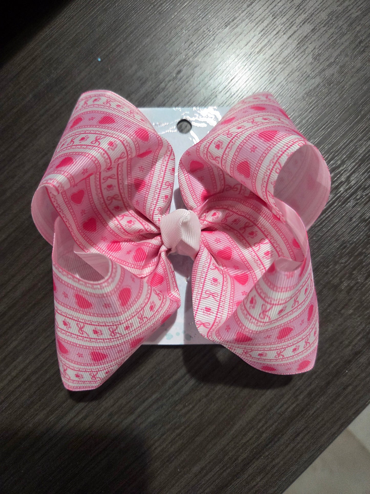 Pink Heart Bow