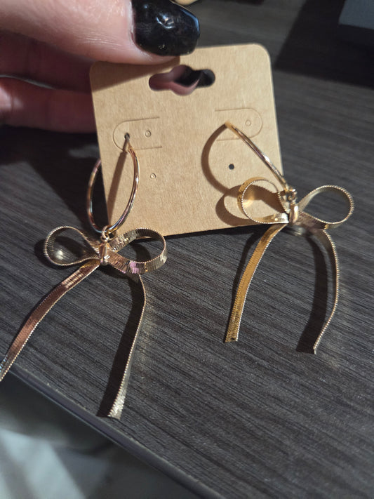 Gold Bow Hoop