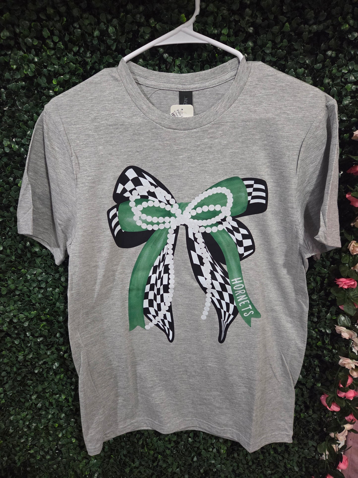 Hornets Pearl Bow- Youth