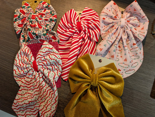 Christmas Fabric Bow