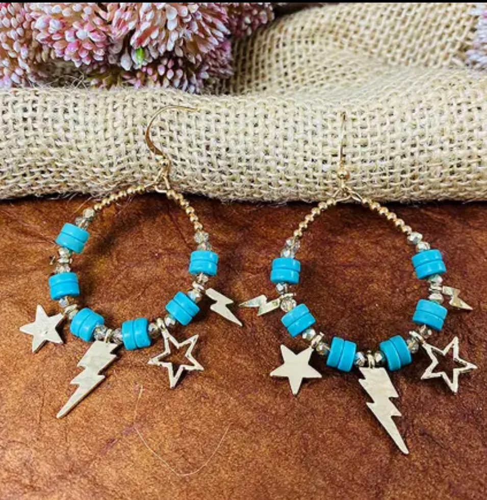 Stars Bolt Turq Hoops