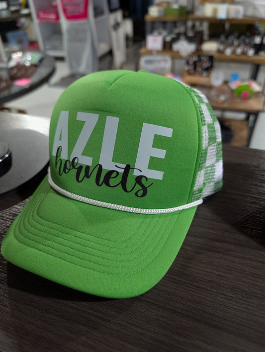 Checkered Azle Hornets Hat