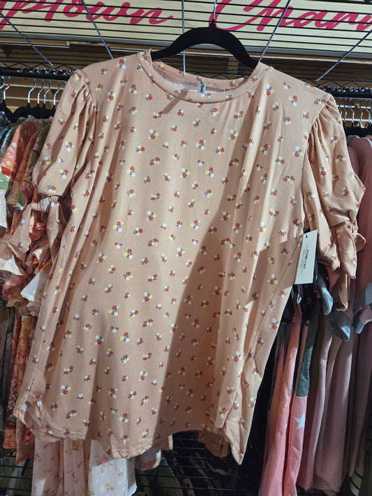 Pink w/ Flowers Top