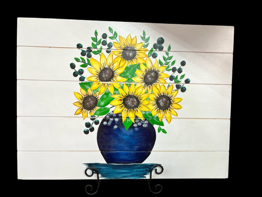 Vase Sunflower Pallet Sign