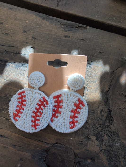Baseball Bead Dangle