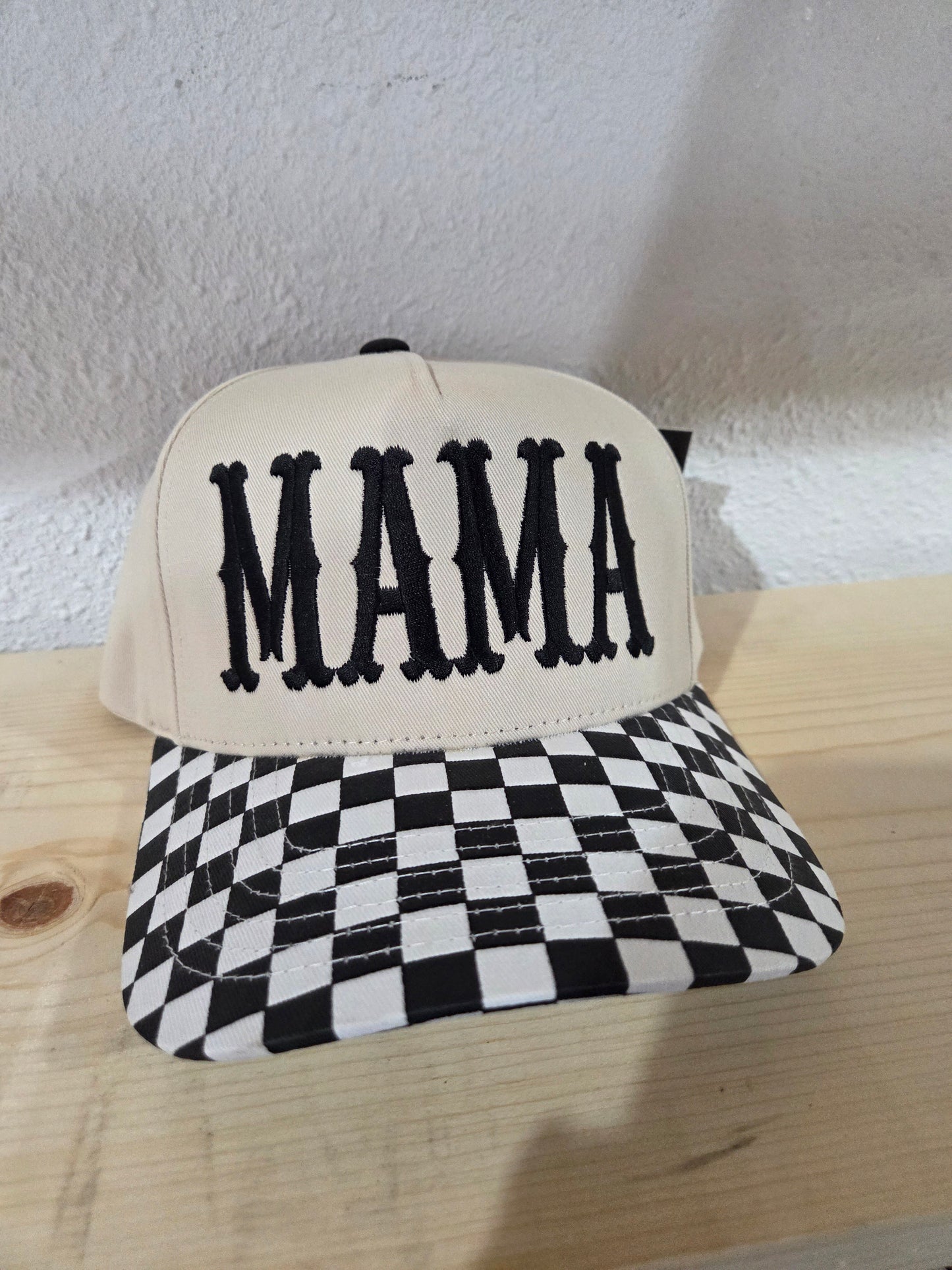 Checkered MAMA Hat
