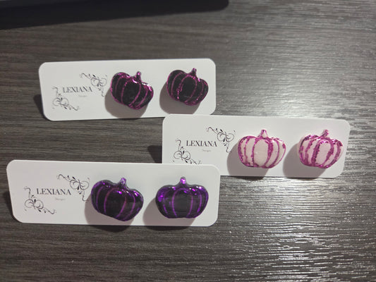 Resin Pumpkin Stud