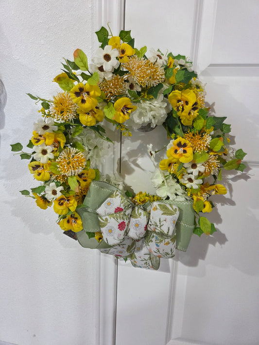 Yellow Floral Wreath