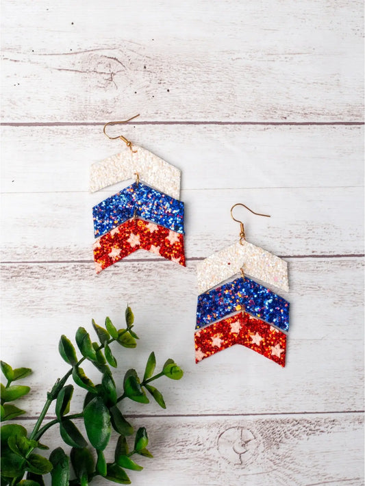RWB Glitter Dangle