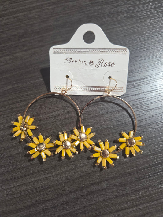 Yellow Flower Hoop