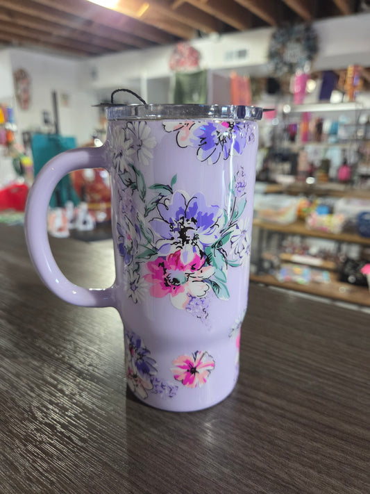 12oz Travel Mug Floral