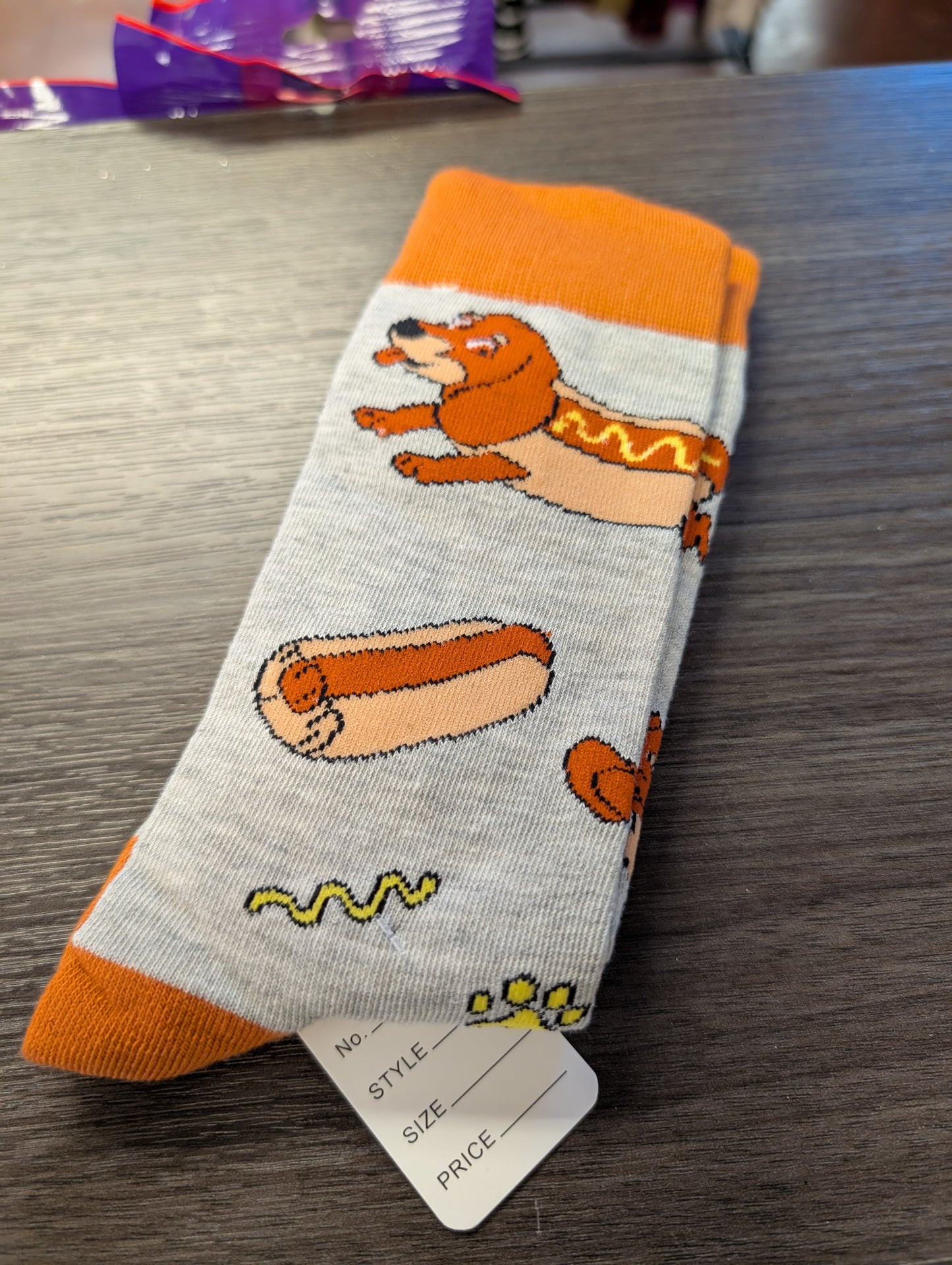 Weiner Hot Dog Socks