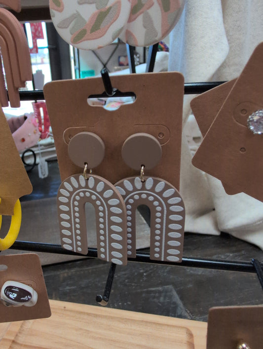 Taupe Rainbow Earrings