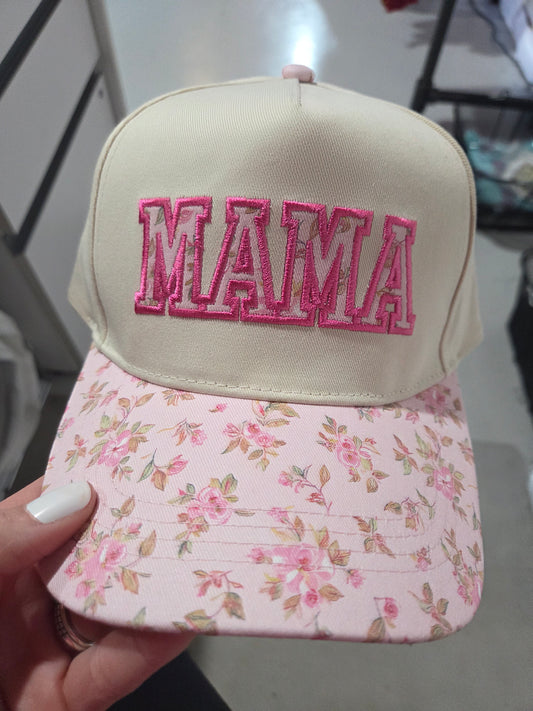Pink Floral MAMA Hat