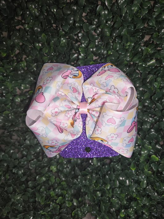 Checkered Daisy Bow