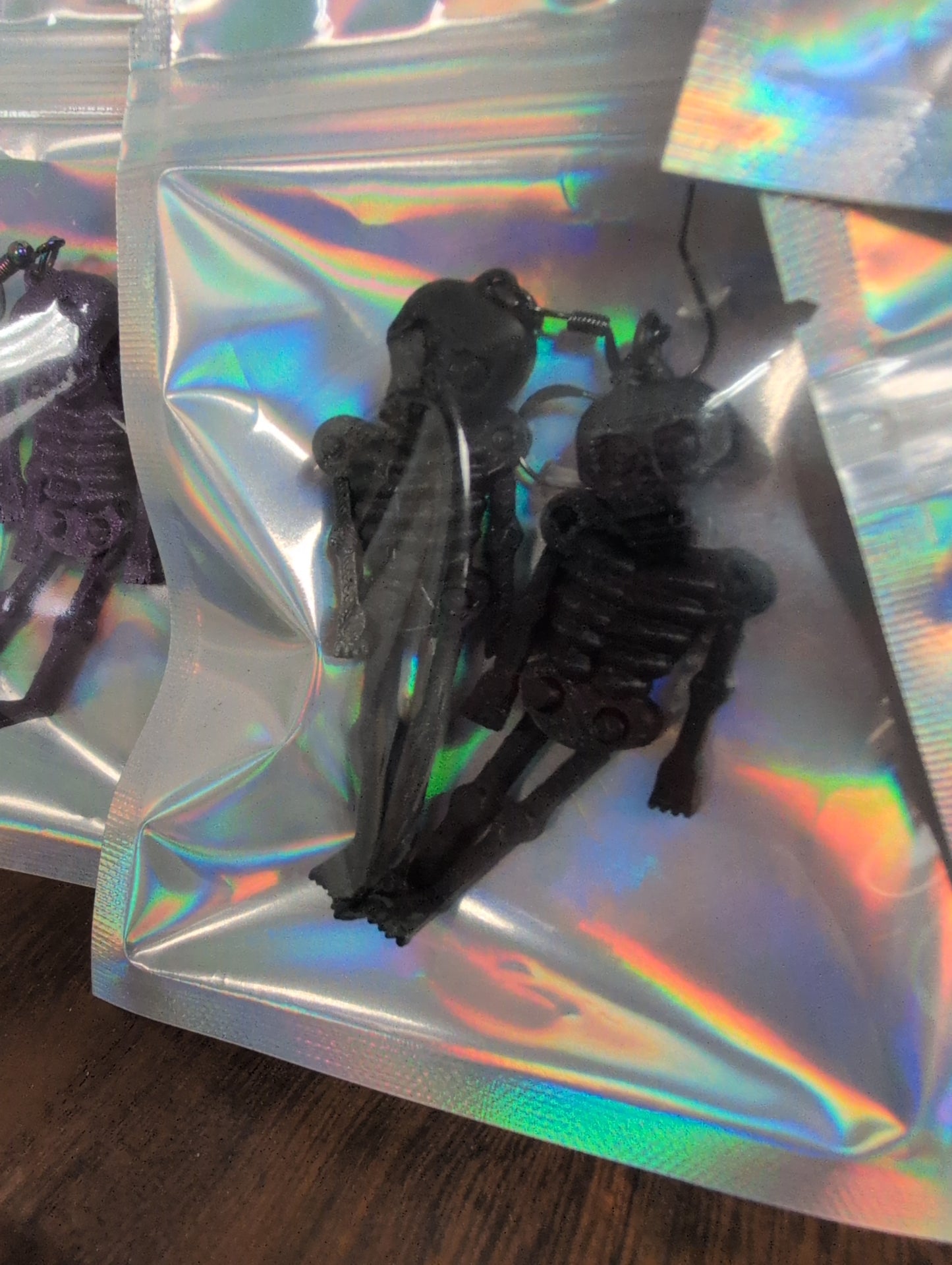 Skeleton Black Earrings
