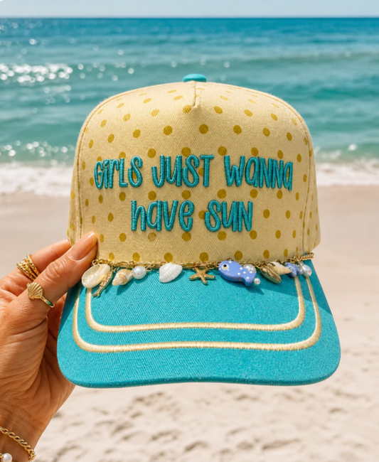 Girls Sun Hat w/Chain