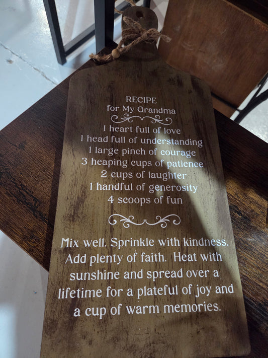 Grandma Cutting Board