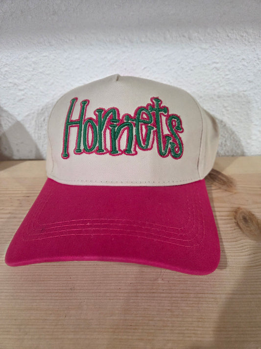Pink/Green Hornets Hat