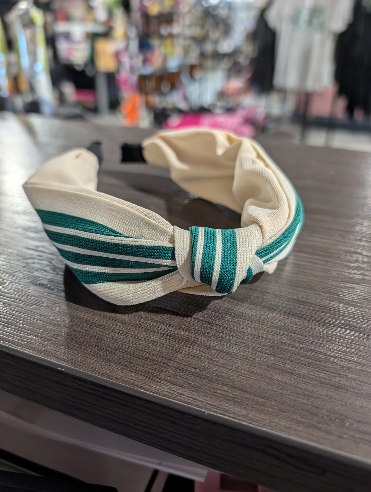 Green Stripe Headband