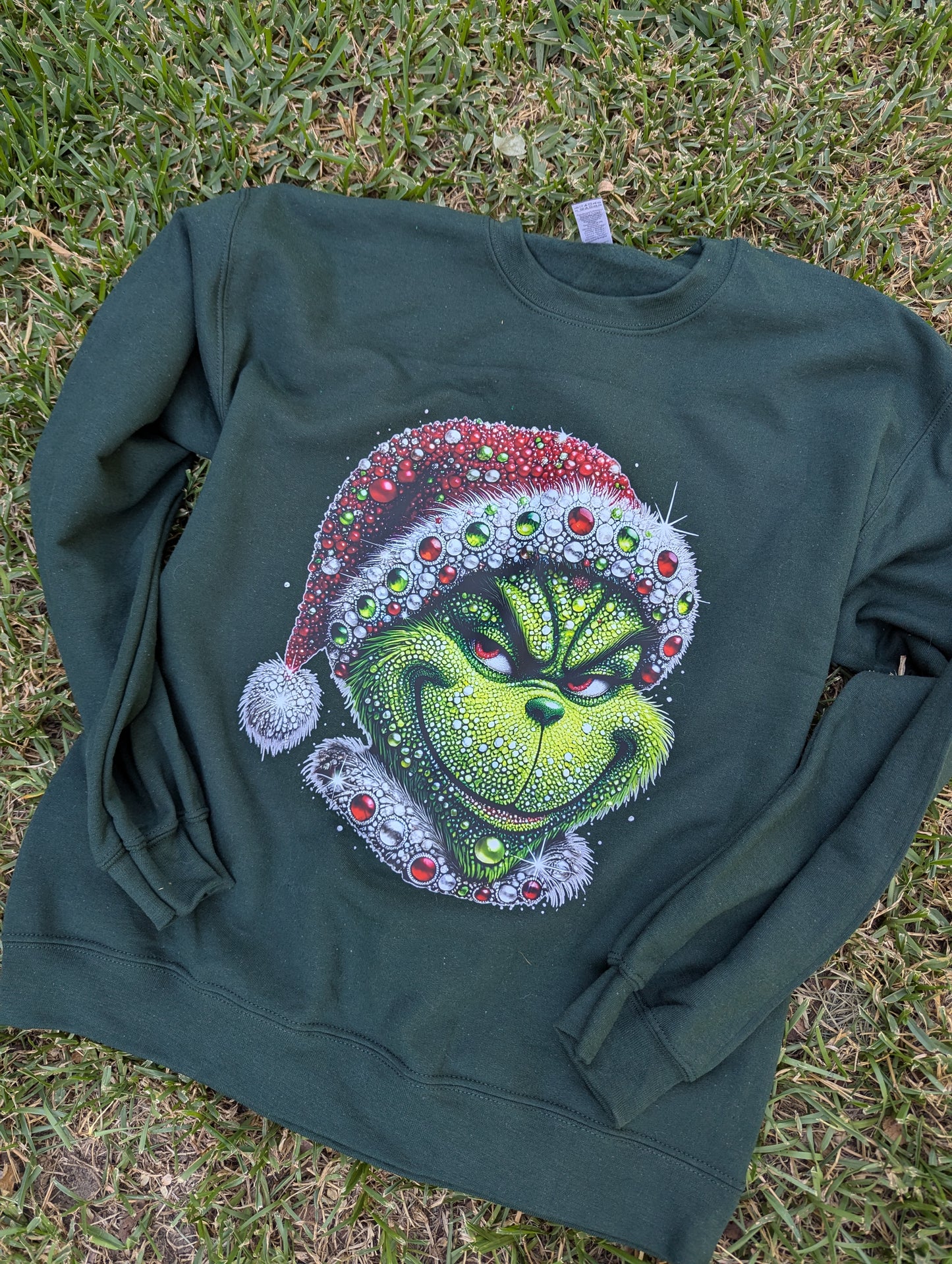 Faux Rhinestone Grinch