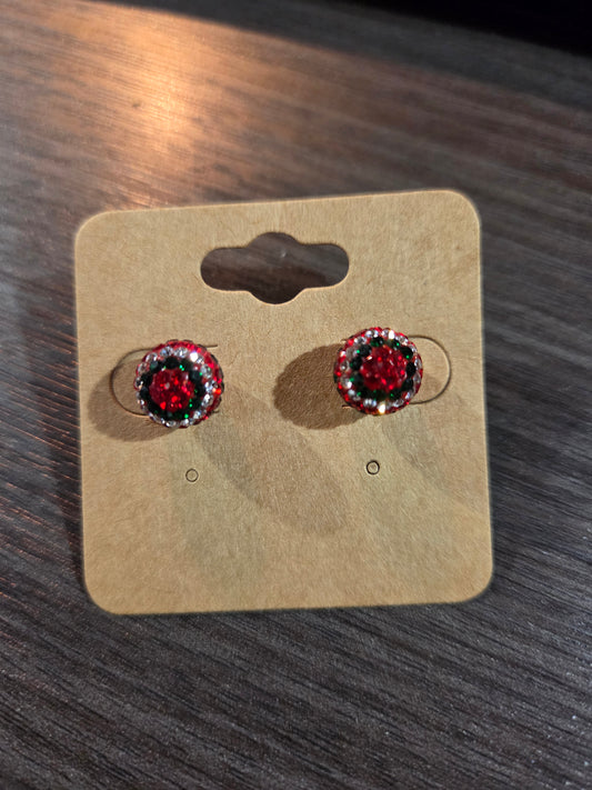 Christmas Rhinestone Studs