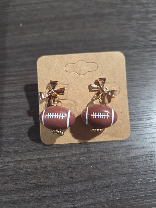 Football Gold Bow Dangle