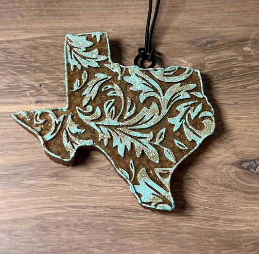 Turquoise Texas - Mahogany teakwood