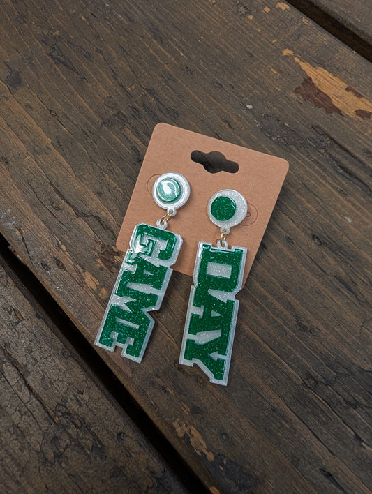 Game Day Earrings - Green