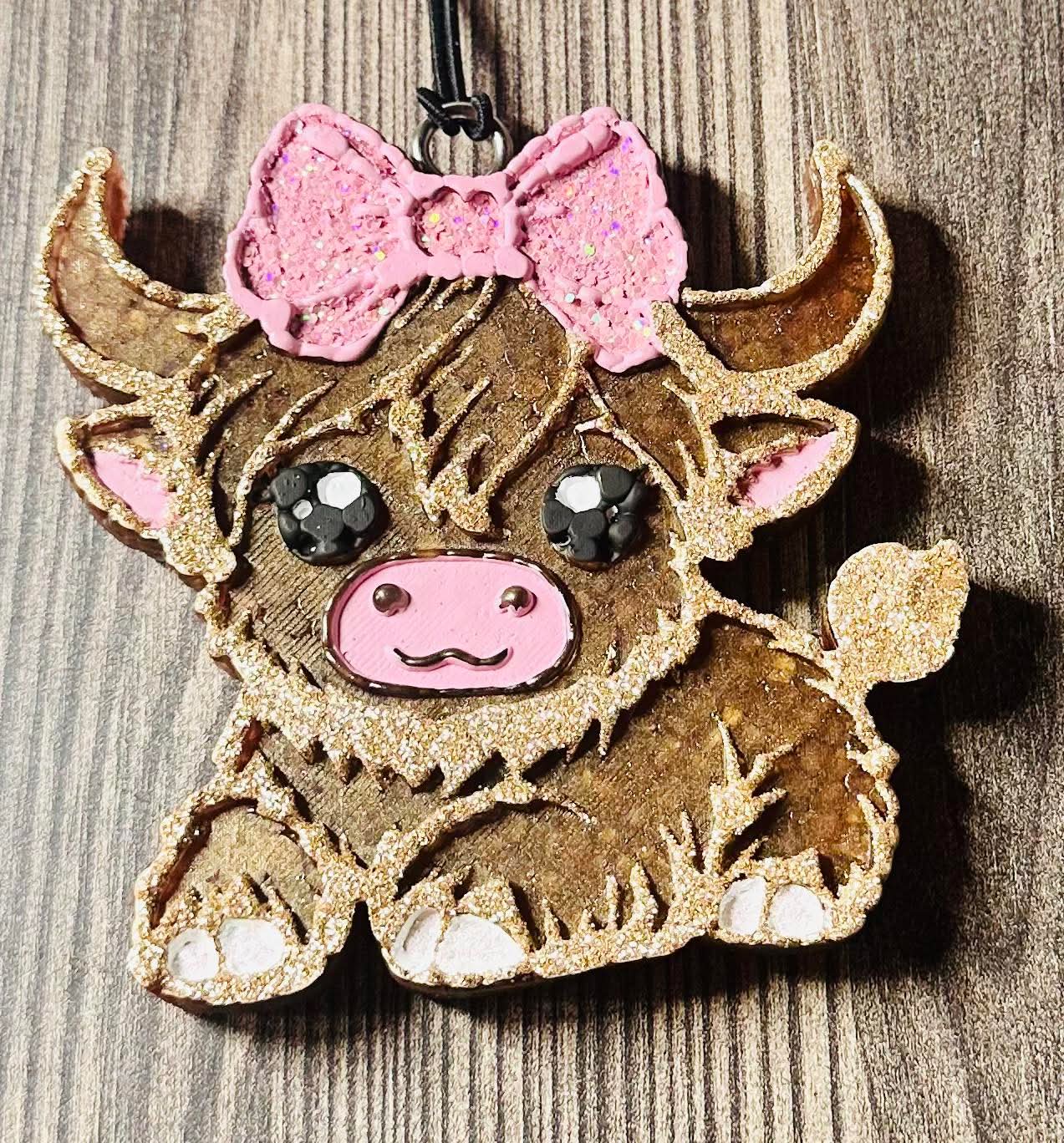 Pink Cow - Leather & Lace
