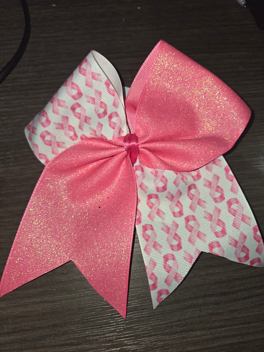 Pink Cancer/Glitter Bow