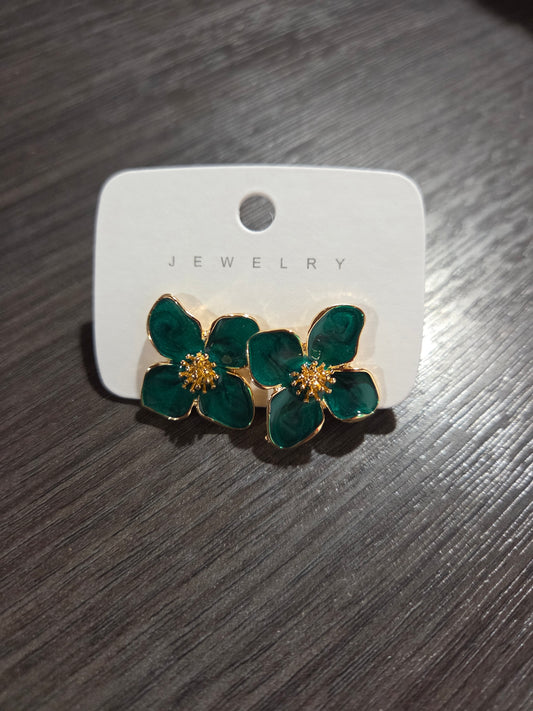 Green Flower Stud