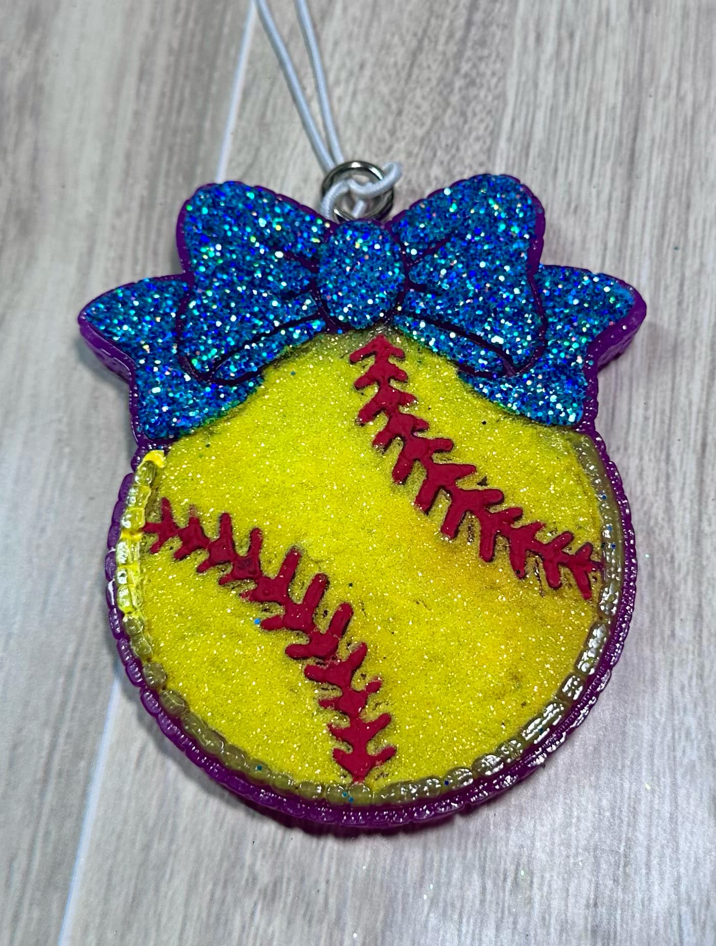 Softball Bow - Sugar Cookie