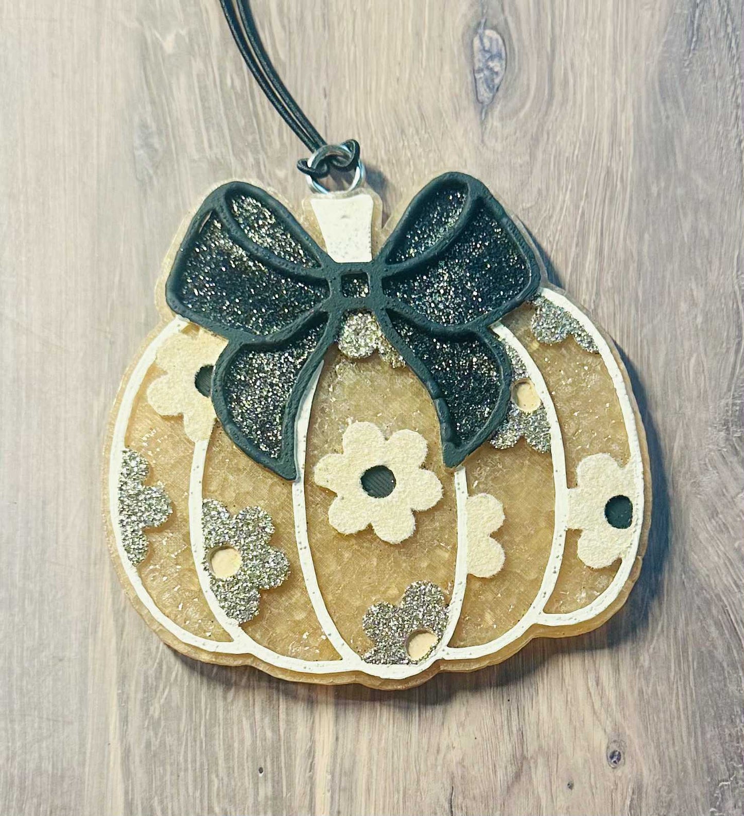 Flower Pumpkin Bow - Diva