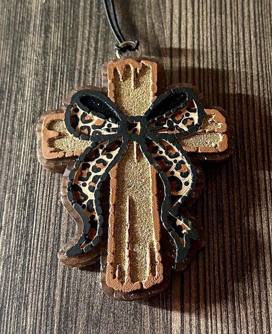 Cross W/ Leo Bow- Fruit Loops
