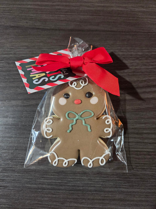 Gingerbread Man W/ Bow