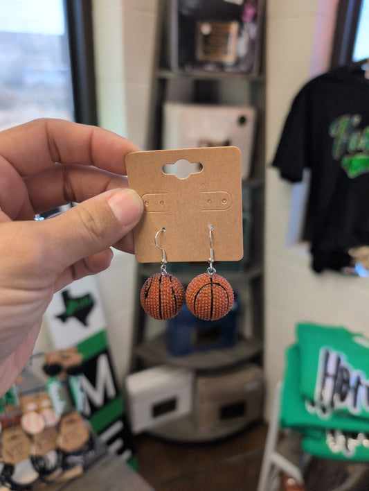 3D Basketball Earrings