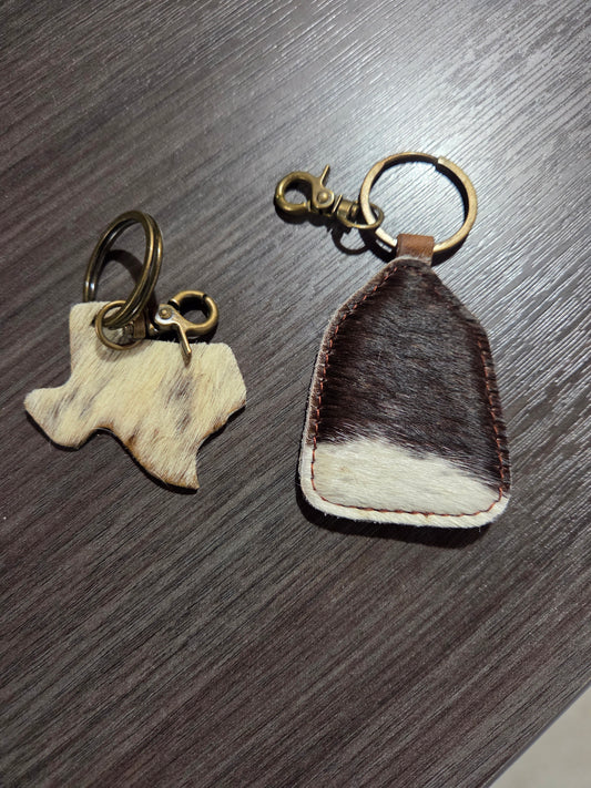 Cowhide Keychains