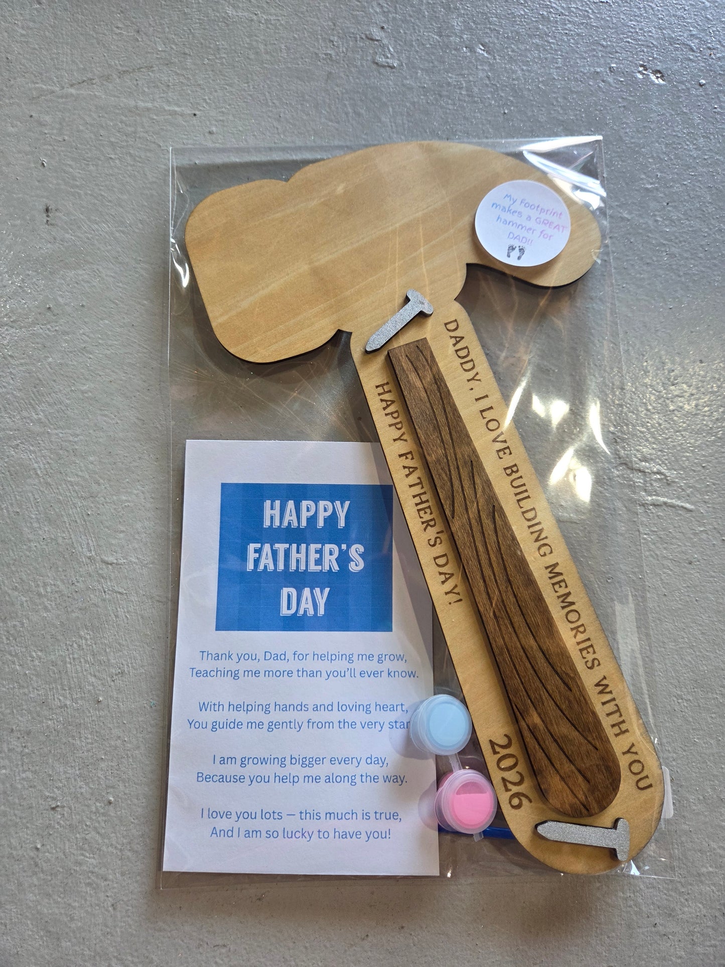 Father's Day Footprint Hammer