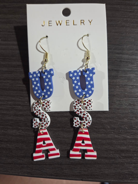 USA Leopard Dangle